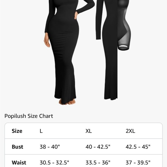 Elegant Black Long Sleeve Dress - Picture 7 of 7